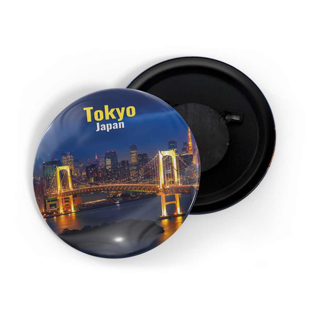 dhcrafts Fridge Magnet Multicolor Famous Tourist Place Tokyo Japan Glossy Finish Design Pack of 1